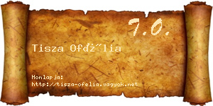 Tisza Ofélia névjegykártya